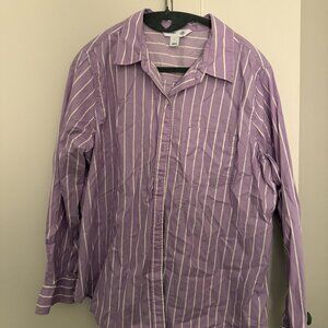 Purple Striped Button Down